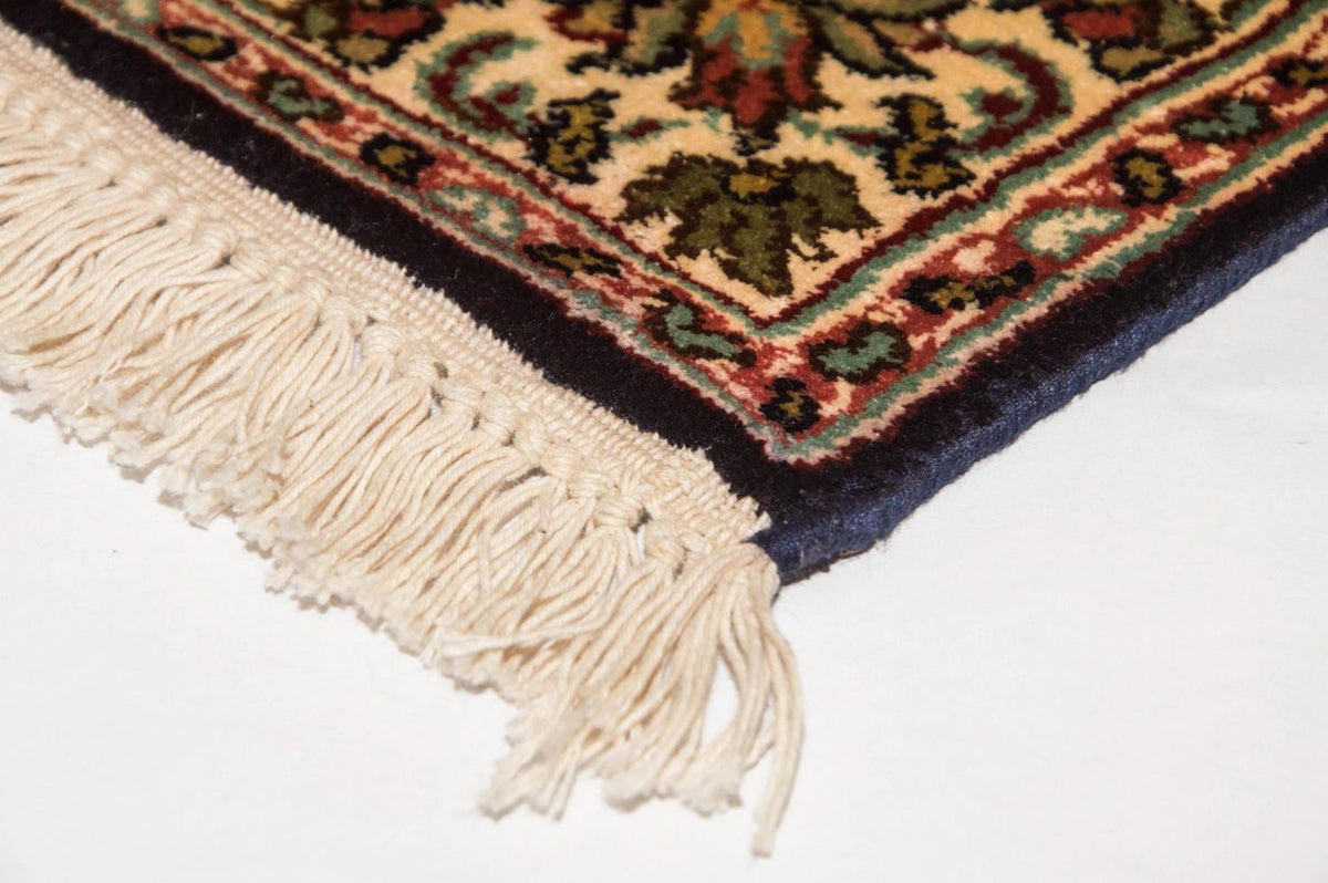 Kaschmir Seide Teppich 60x94cm - Orientteppich - dunkelblau