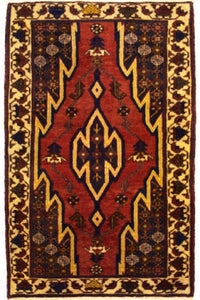 Hamadan Teppich 85x135cm - Perserteppich - rot – product image
