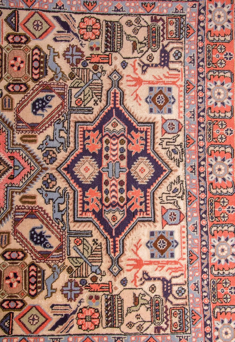 Ardebil Teppich 137x200cm - Perserteppich - rosa