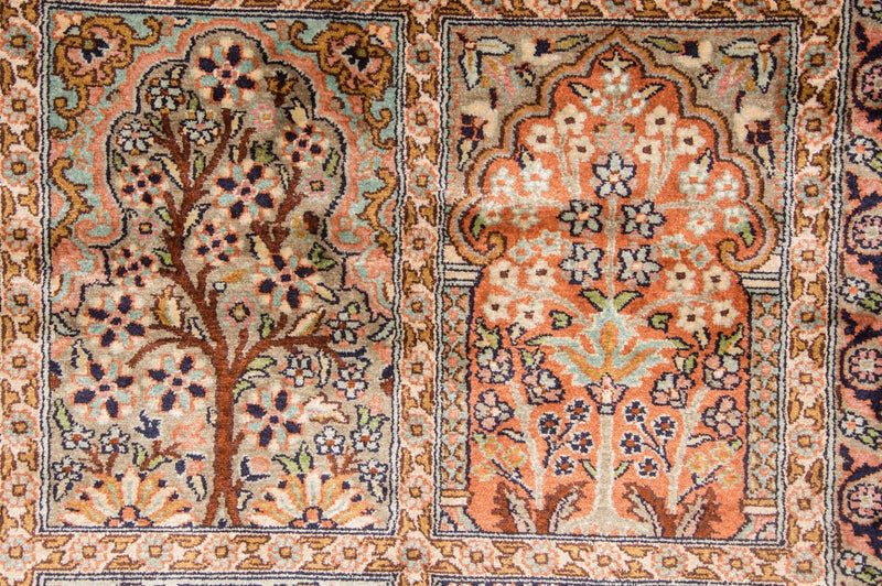 Kaschmir Seide Teppich 80x305cm - Orientteppich - mehrfarbig