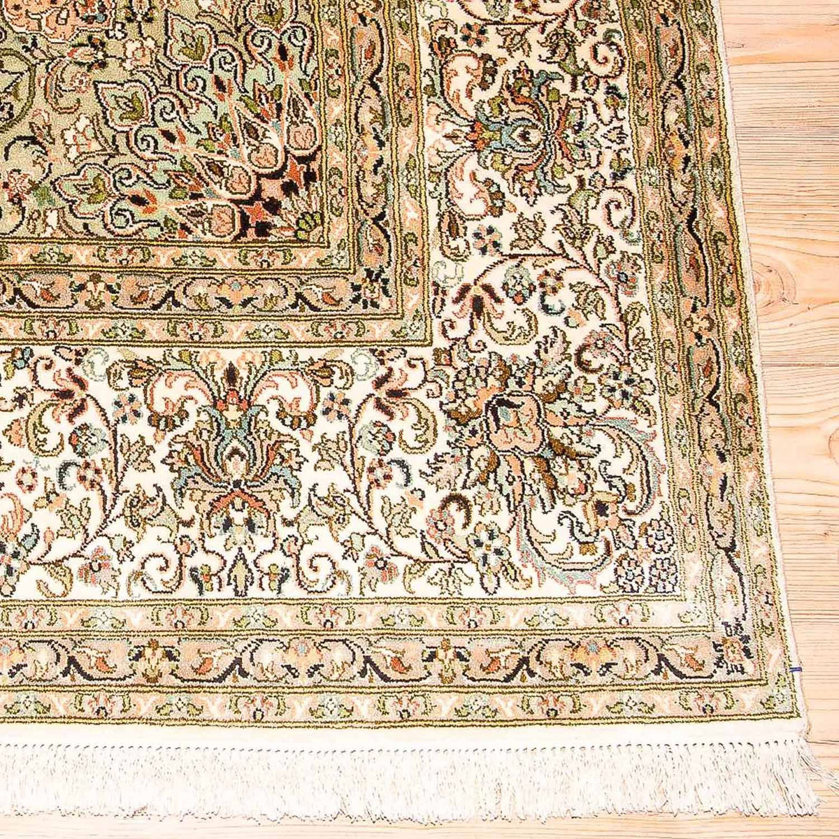 Kaschmir Seide Teppich 213x314cm - Orientteppich - beige