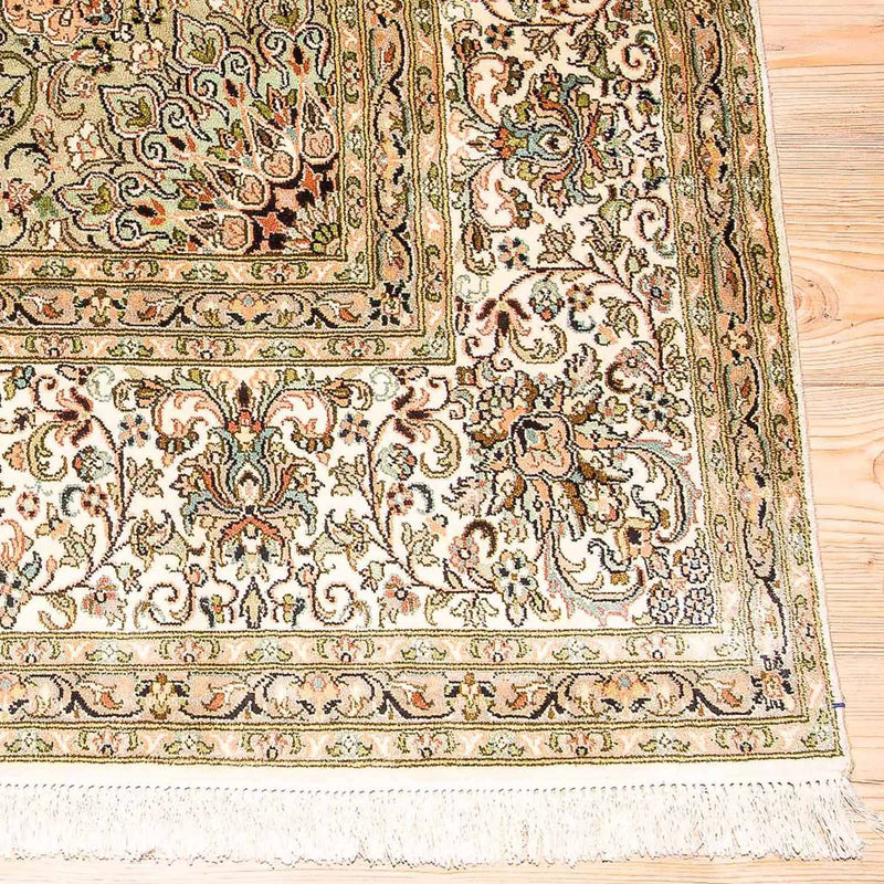 Kaschmir Seide Teppich 213x314cm - Orientteppich - beige