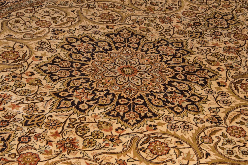 Kaschmir Seide Teppich 234x342cm - Orientteppich - beige