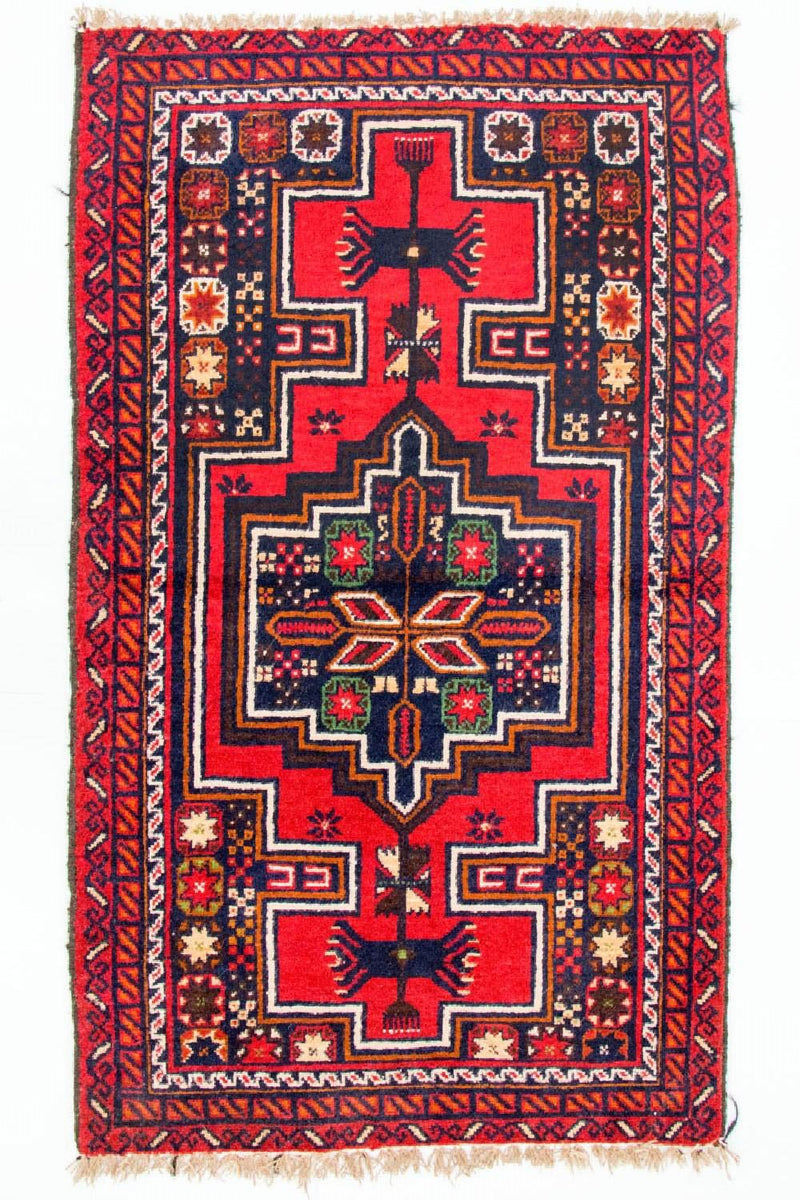 Belutsch Teppich 73x126cm - Orientteppich - rot