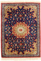 Ghom - Seide Teppich 56x75cm - Perserteppich - blau
