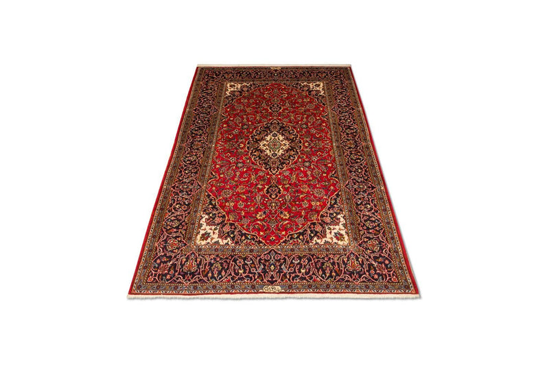 Keshan Teppich 141x216cm - Perserteppich - rot