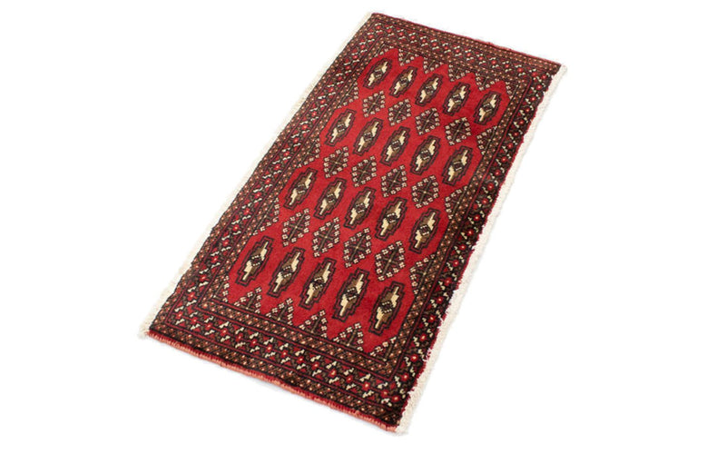 Turkaman Teppich 50x100cm - Orientteppich - rot