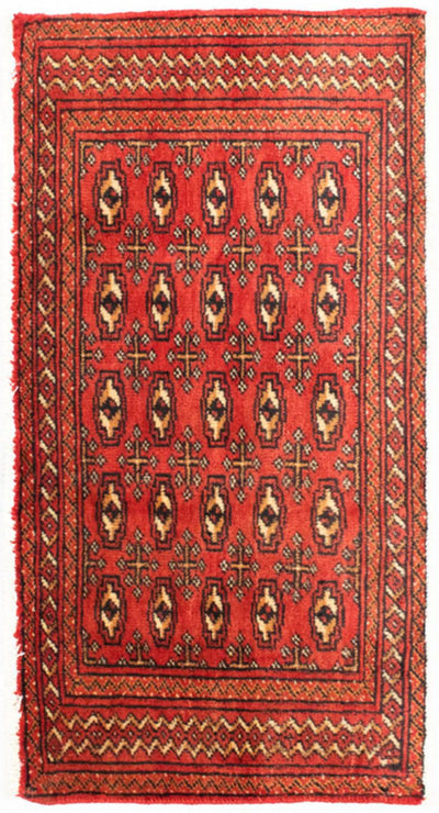 Turkaman Teppich 50x100cm - Orientteppich - rot