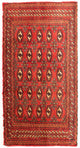 Turkaman Teppich 50x100cm - Orientteppich - rot