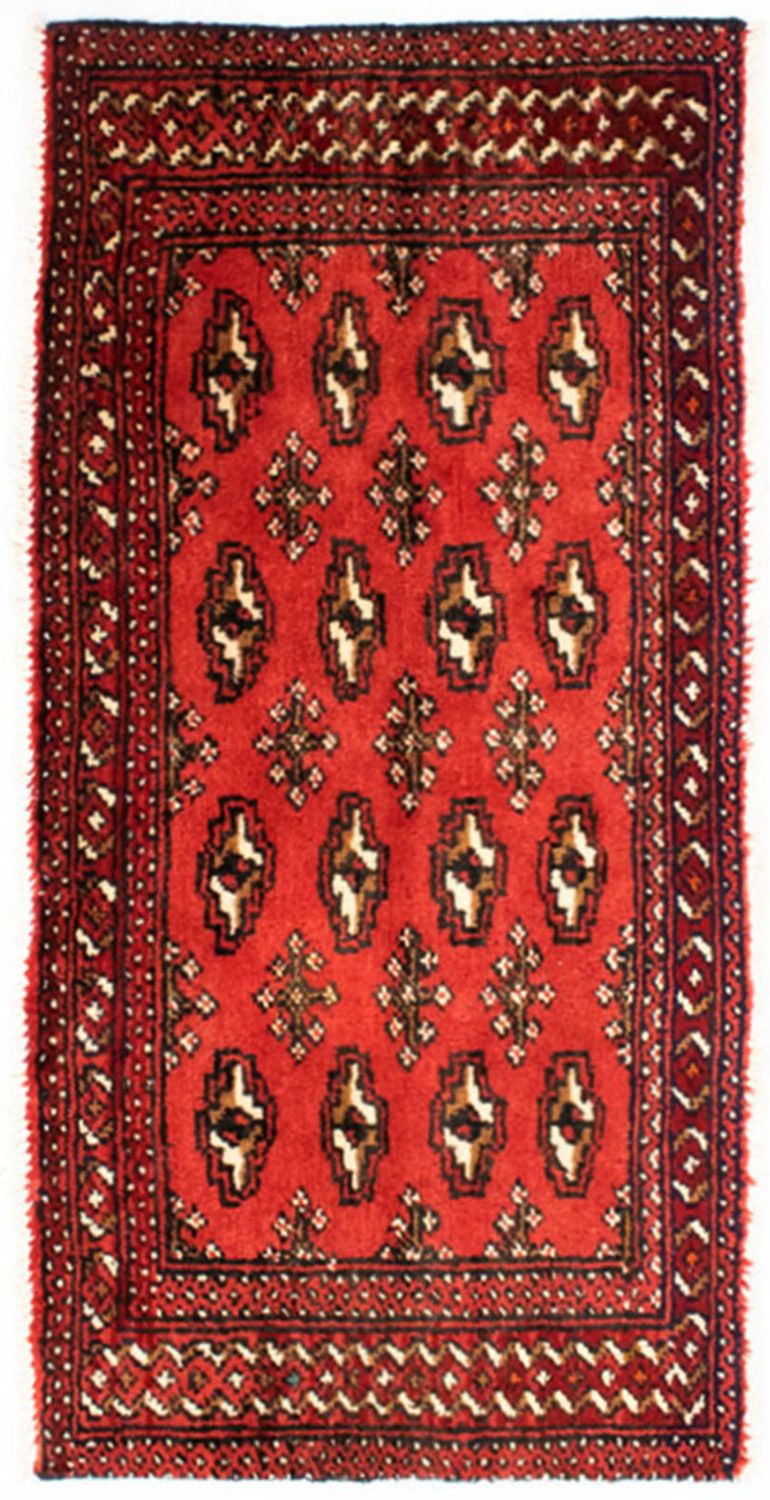 Turkaman Teppich 50x100cm - Orientteppich - rot