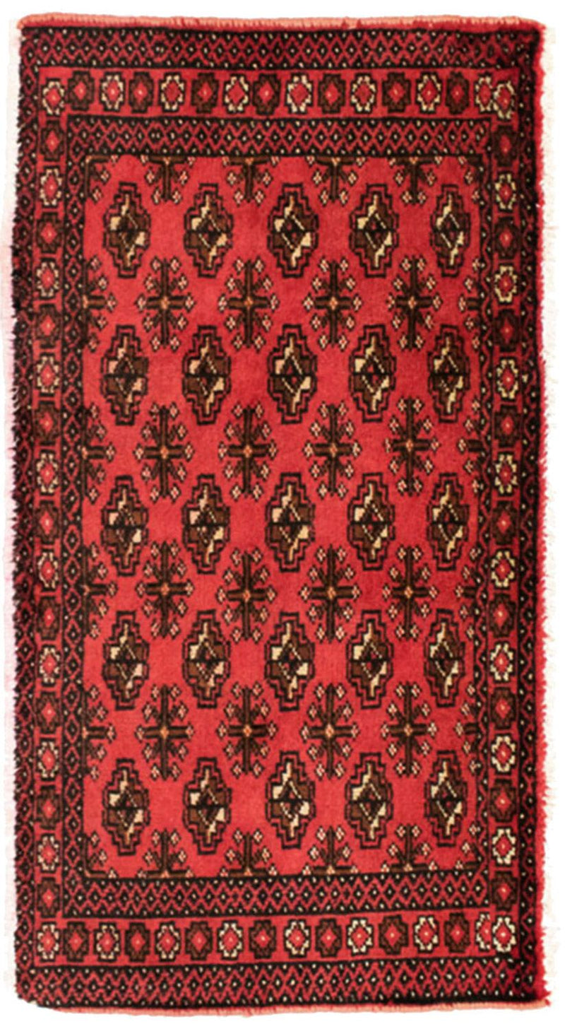 Turkaman Teppich 50x100cm - Orientteppich - rot