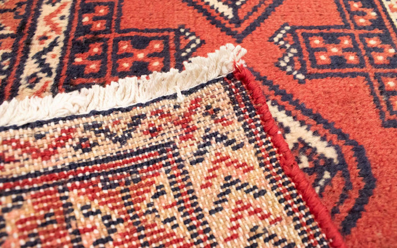 Turkaman Teppich 50x100cm - Orientteppich - rot