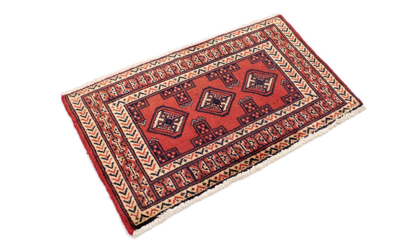 Turkaman Teppich 50x100cm - Orientteppich - rot