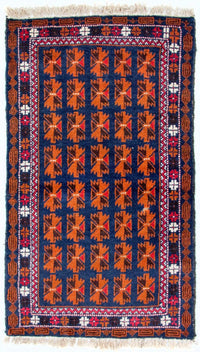 Belutsch Teppich 77x136cm - Orientteppich - blau – product image