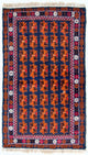 Belutsch Teppich 77x136cm - Orientteppich - blau