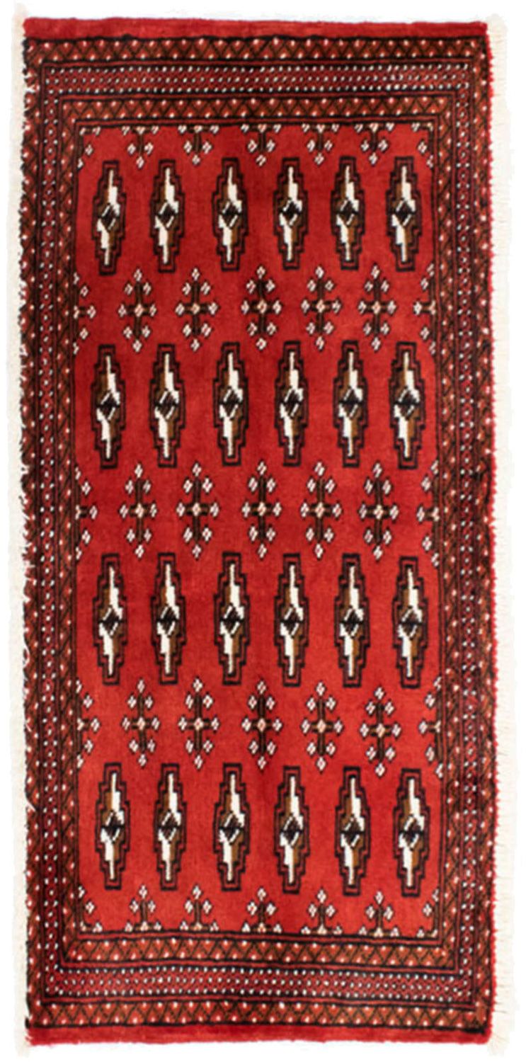 Turkaman Teppich 50x100cm - Orientteppich - rot