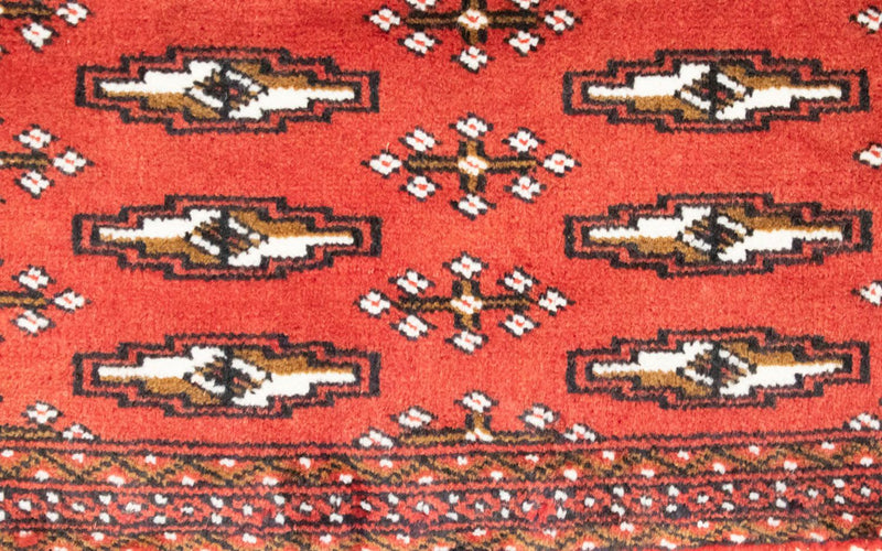 Turkaman Teppich 50x100cm - Orientteppich - rot