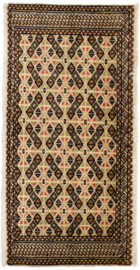 Turkaman Teppich 50x100cm - Orientteppich - beige – product image