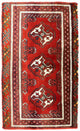Turkaman Teppich 50x100cm - Orientteppich - rot
