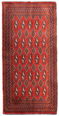 Turkaman Teppich 50x100cm - Orientteppich - rot – product image