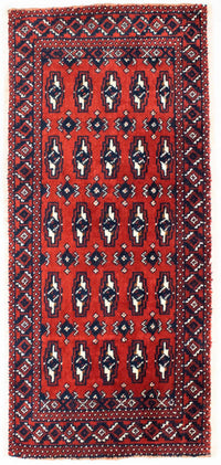 Turkaman Teppich 50x100cm - Orientteppich - rot – product image