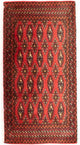Turkaman Teppich 50x100cm - Orientteppich - rot