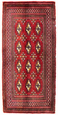 Turkaman Teppich 50x100cm - Orientteppich - rot – product image