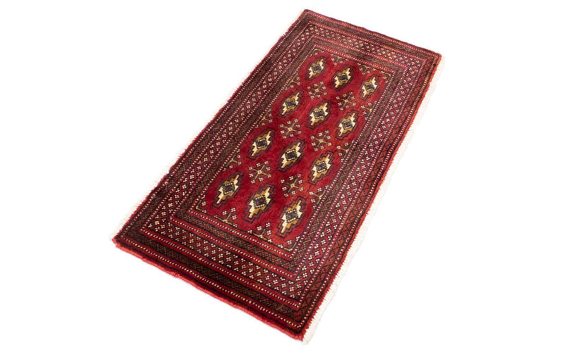 Turkaman Teppich 50x100cm - Orientteppich - rot