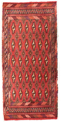 Turkaman Teppich 50x100cm - Orientteppich - rot – product image