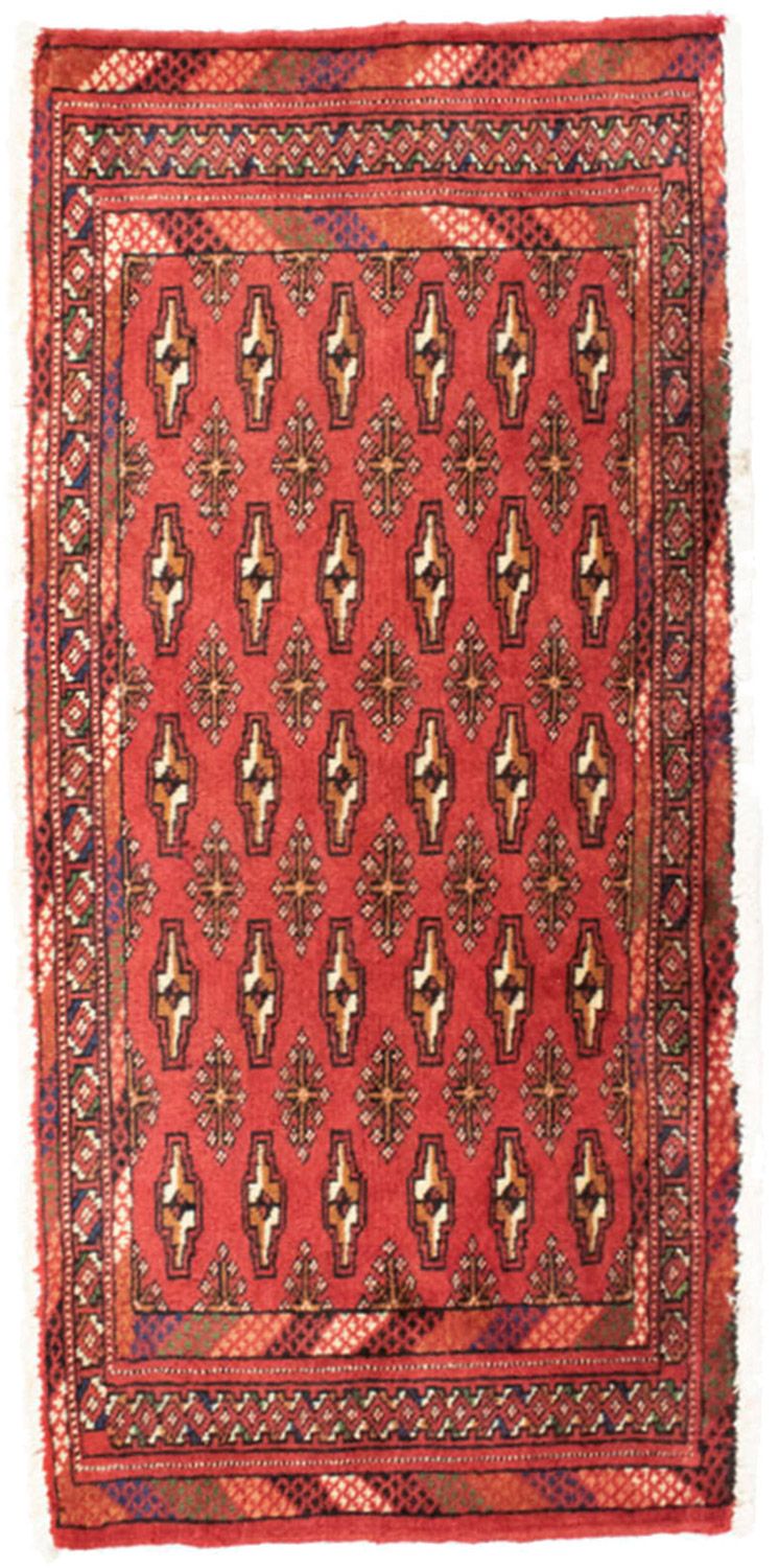 Turkaman Teppich 50x100cm - Orientteppich - rot
