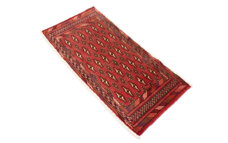 Turkaman Teppich 50x100cm - Orientteppich - rot
