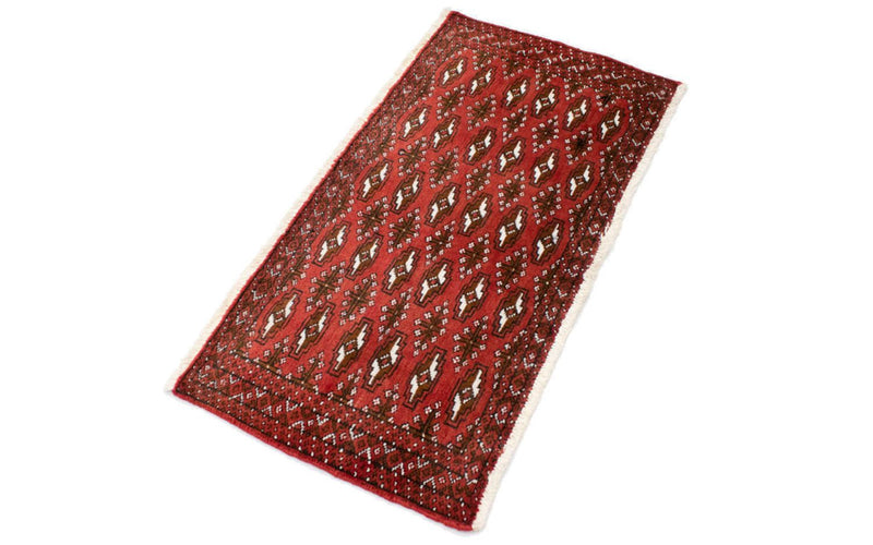 Turkaman Teppich 50x100cm - Orientteppich - rot