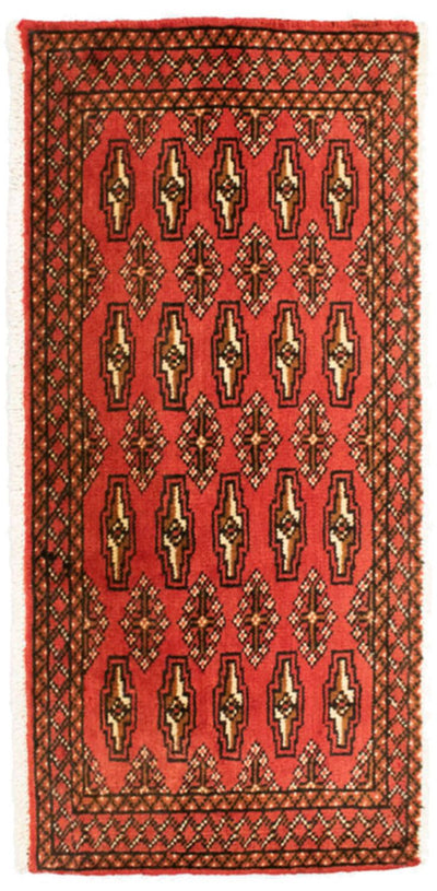 Turkaman Teppich 50x100cm - Orientteppich - rot