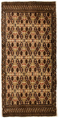Turkaman Teppich 50x100cm - Orientteppich - mehrfarbig – product image