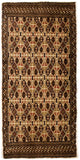Turkaman Teppich 50x100cm - Orientteppich - mehrfarbig