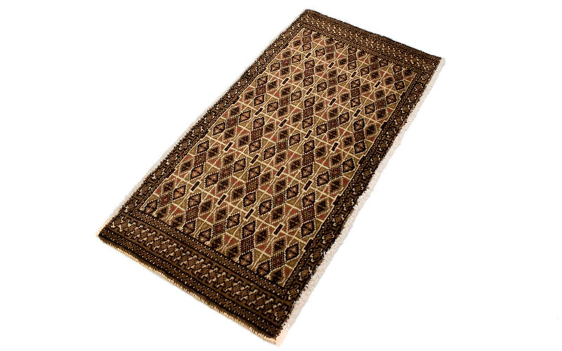 Turkaman Teppich 50x100cm - Orientteppich - mehrfarbig