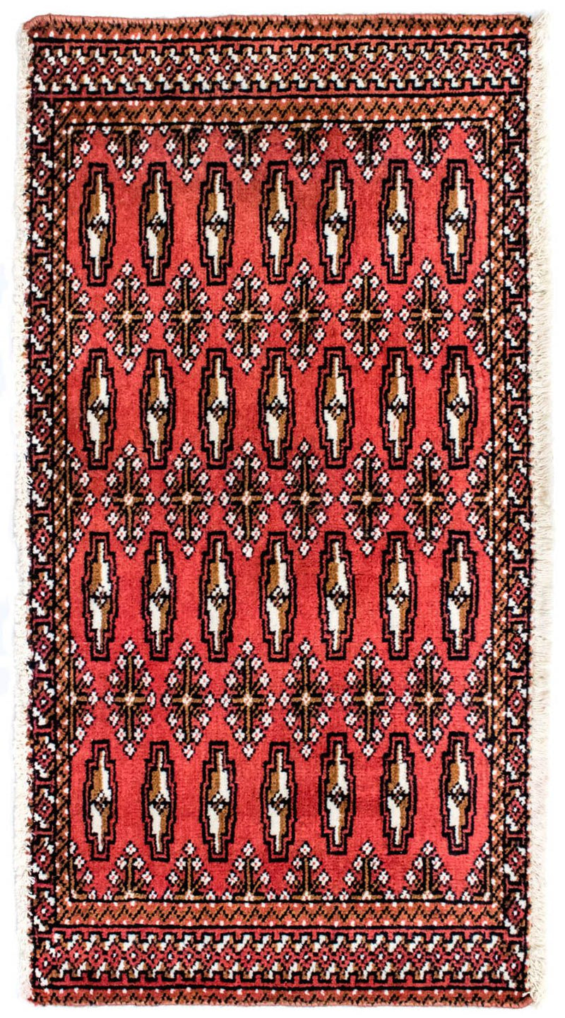 Turkaman Teppich 50x100cm - Orientteppich - rot