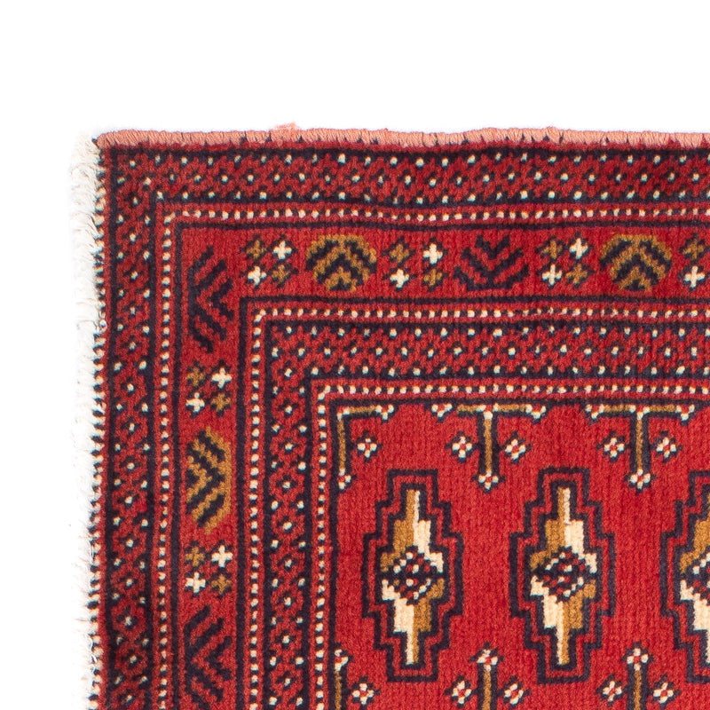 Turkaman Teppich 50 x 100 cm - dunkelrot