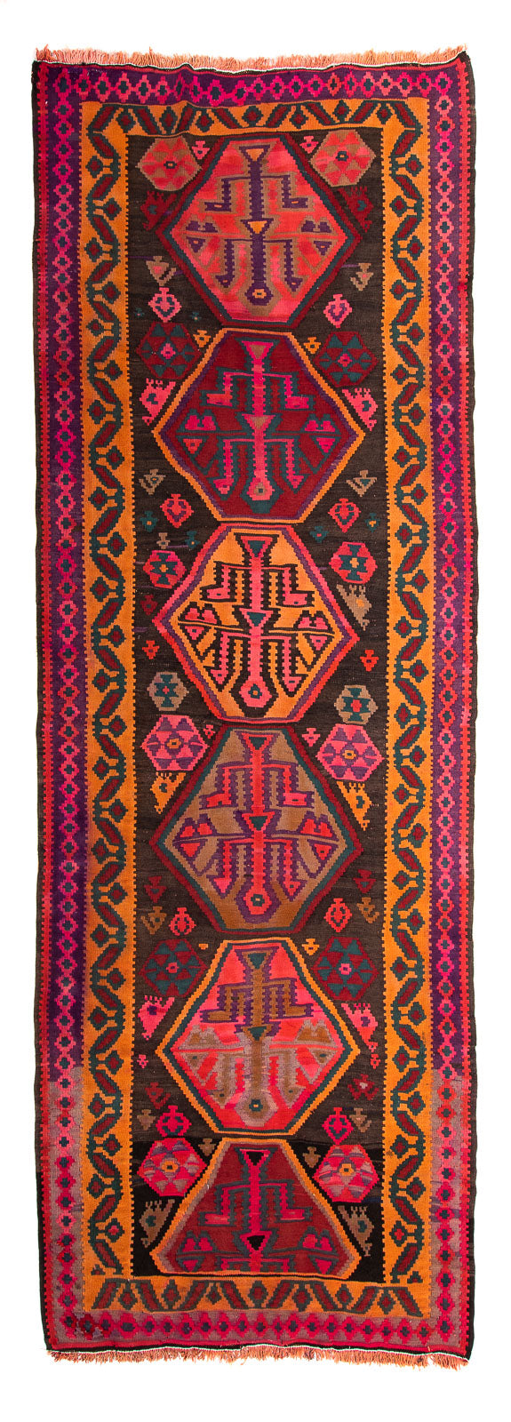 Kelim Teppich Old 142x375cm - mehrfarbig