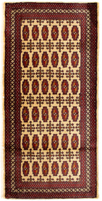 Turkaman Teppich 60x130cm - Orientteppich - beige – product image