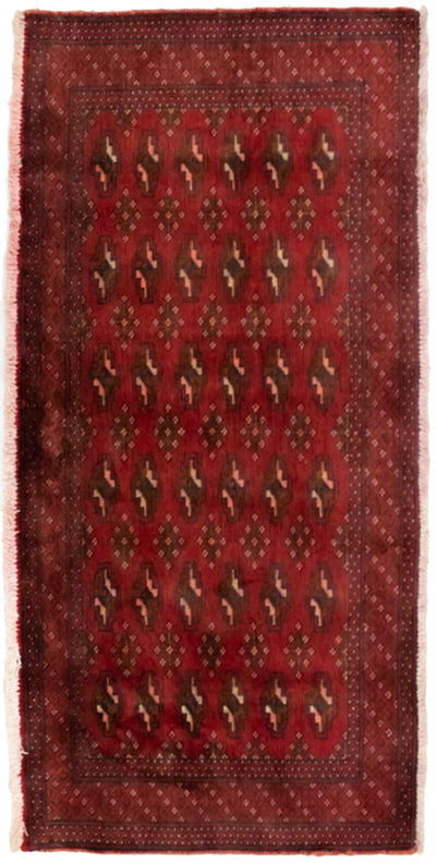Turkaman Teppich 60x130cm - Orientteppich - rot