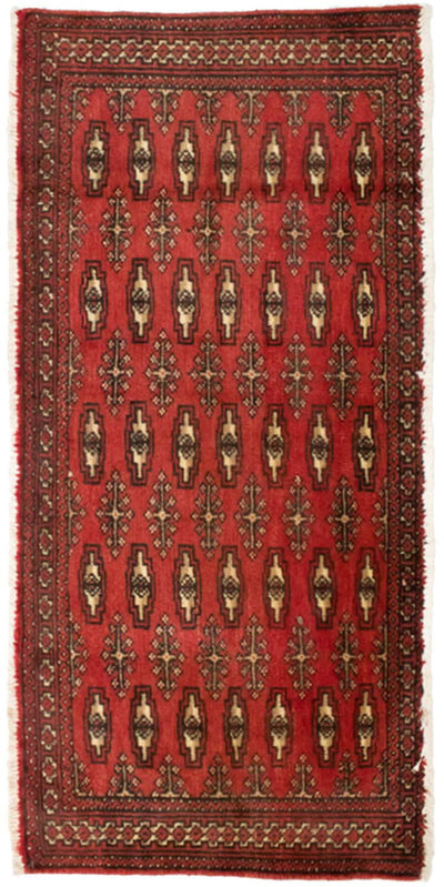Turkaman Teppich 60x130cm - Orientteppich - rot