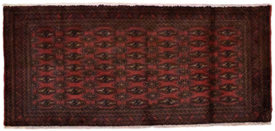 Turkaman Teppich 60x130cm - Orientteppich - rot