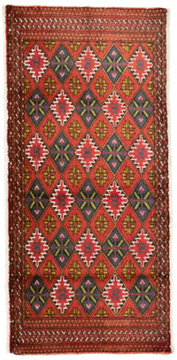 Turkaman Teppich 60x130cm - Orientteppich - orange – product image