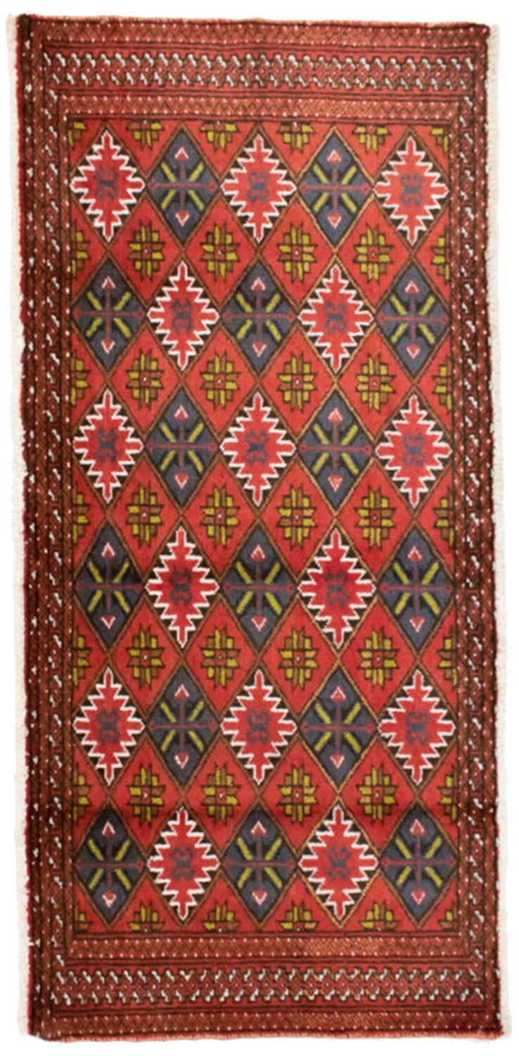 Turkaman Teppich 60x130cm - Orientteppich - orange