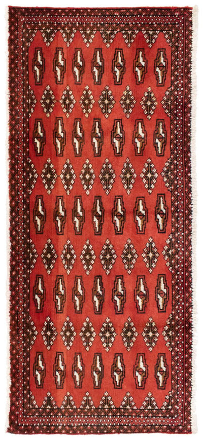 Turkaman Teppich 60x130cm - Orientteppich - rot
