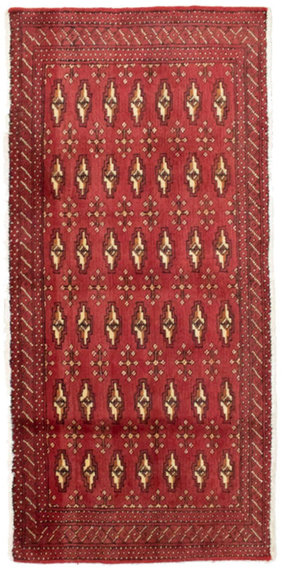 Turkaman Teppich 60x130cm - Orientteppich - rot