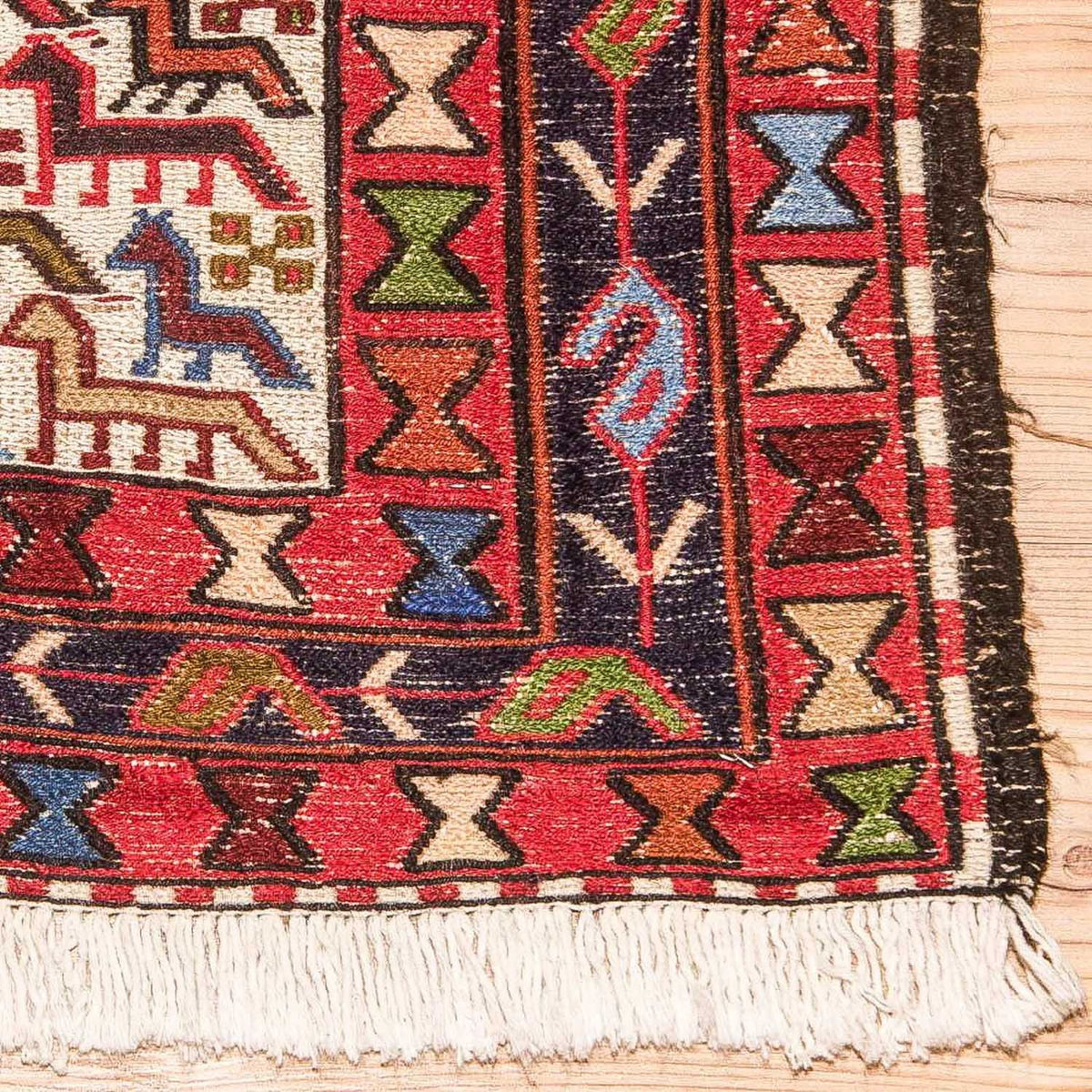 Kelim Seide Teppich 95x99cm - beige