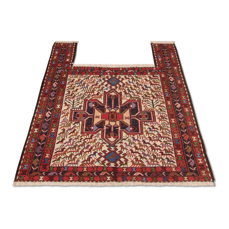 Kelim Seide Teppich 95x99cm - beige