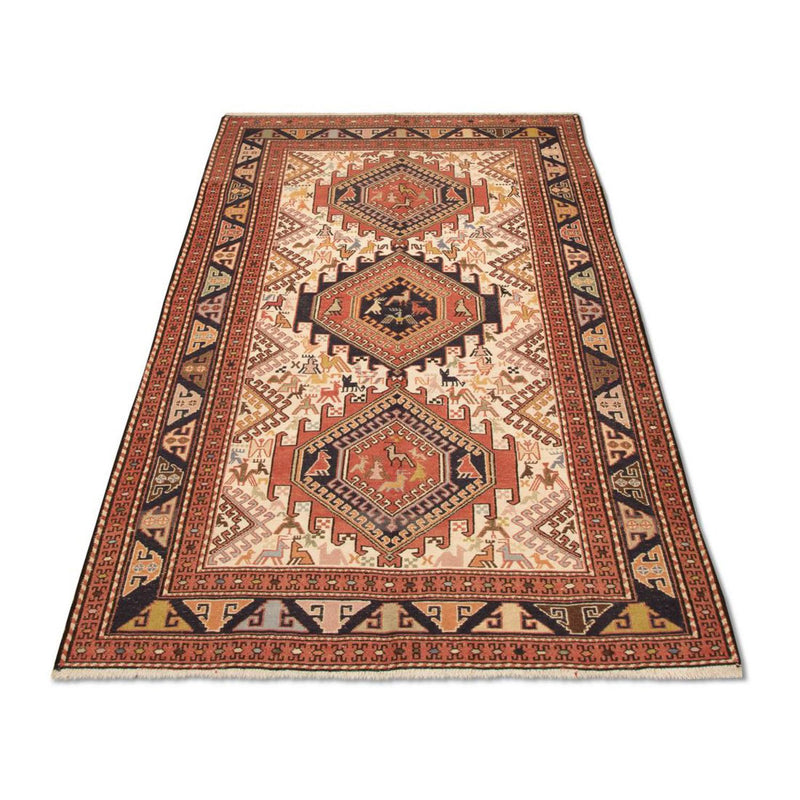 Kelim Seide Teppich 122x194cm - braun